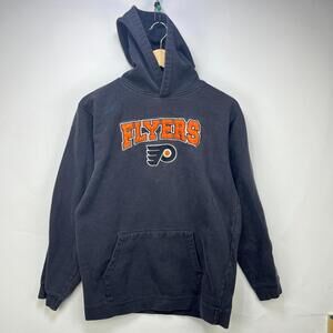 Vintage 90s Philadelphia Flyers Sun Faded Hoodie Youth XL